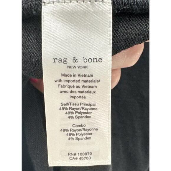 Rag & Bone Nwt Classic‎ Black Mini Dress Sm Open Back Minimal Short Sleeve $195 - Picture 9 of 10